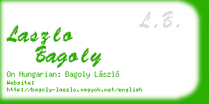 laszlo bagoly business card